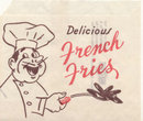 old vintage 1954 FRENCH FRY BAG ~ FRIES