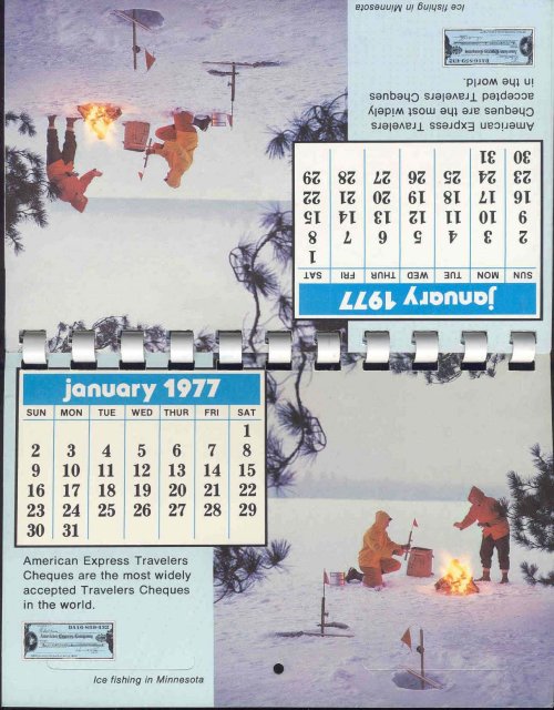 old vintage 1977 AMERICAN EXPRESS CALENDAR booklet