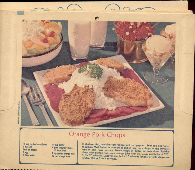 old vintage 1974 RECIPE CALENDAR ~ LAS VEGAS NEVADA