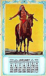 old vintage 1936 APPEAL TO THE GODS Indian Calendar