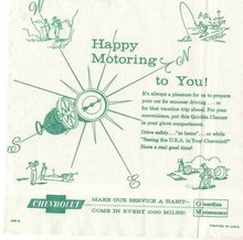 CHEVROLET AD NAPKINS ~ CAR AUTO ~ 1973