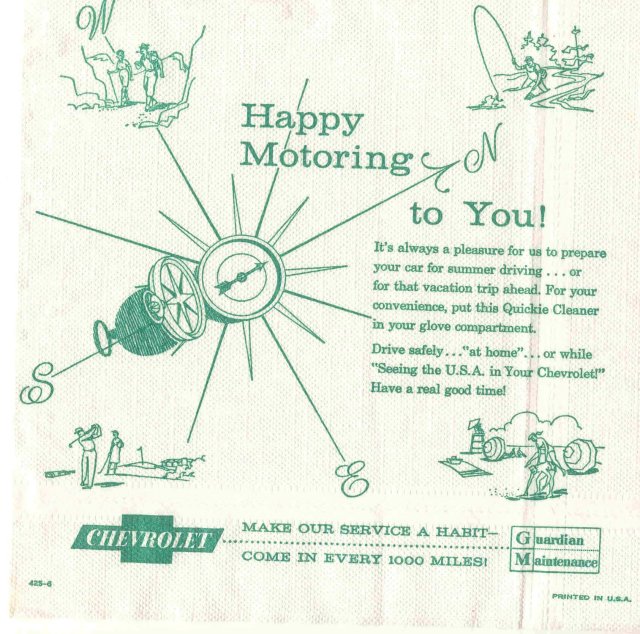 CHEVROLET AD NAPKINS ~ CAR AUTO ~ 1973