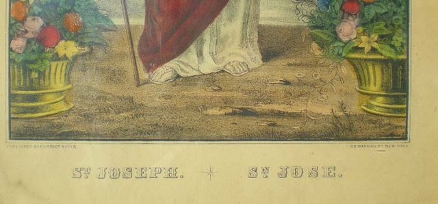 Antique Currier & Ives Jesus Christ Framed Art Lithograph Print