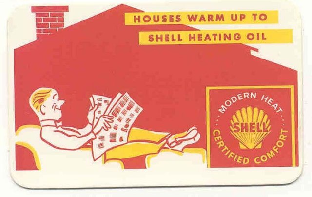 old vintage 1961 SHELL OIL calendar card