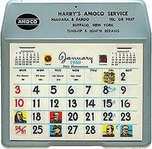 Amoco Gas Calendar