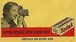 old vintage 1940s KODAK ENVELOPE