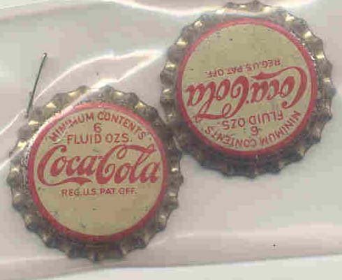 Coca-Cola Soda Bottle Caps 1920s