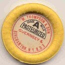 old vintage W. THOMPSON MILK CAP ~ binghamton ny