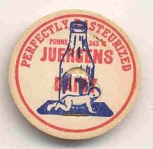 old vintage JUERGENS BABY MILK CAP