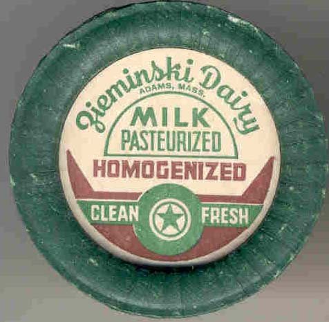 old vintage ZIEMENSKI DAIRY MILK POG CAP mass