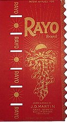2 old vintage 1930s RAYO GRAPE TISSUE CRATE AD