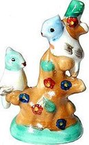 old vintage OCCUPIED JAPAN BIRDS ON TREE statue figurine