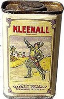 old vintage 1920s KLEENALL Knight Armor Container