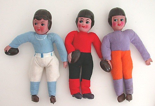 Celluloid Football Player Doll Toy