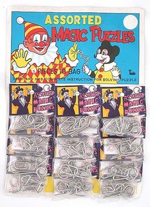 old vintage clown MAGIC PUZZLES store display