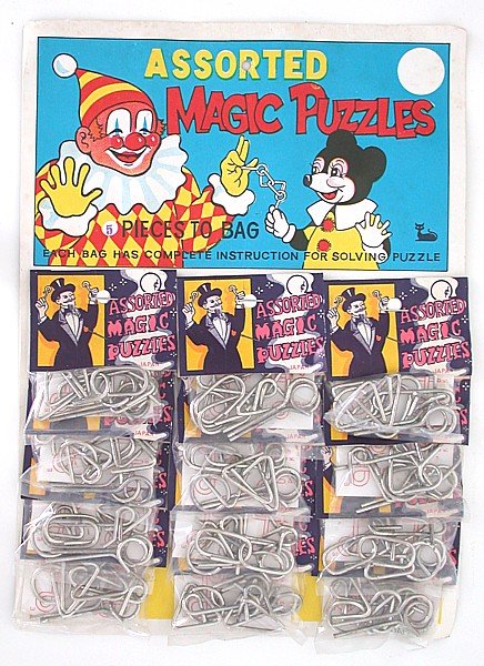 old vintage clown MAGIC PUZZLES store display