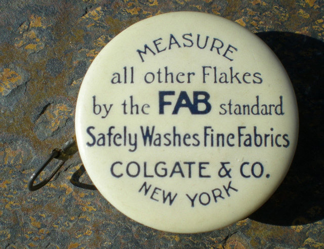 Celluloid FAB Laundry Detergent Tape Measure