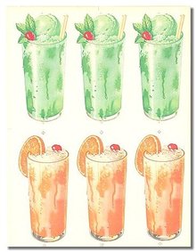 vintage MINT FLOATS ORANGE DRINK ICE CREAM SIGN