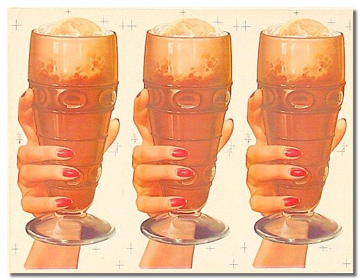 old vintage MALTS IN GLASS soda sign poster