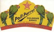 old vintage 1940s POLL PARROT ADVERTISING crown TOY