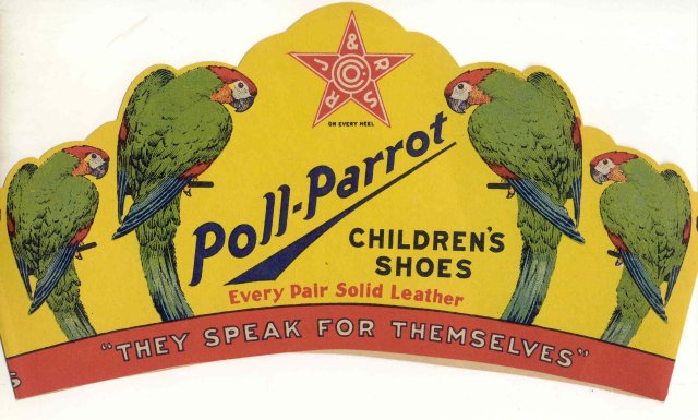 old vintage 1940s POLL PARROT ADVERTISING crown TOY
