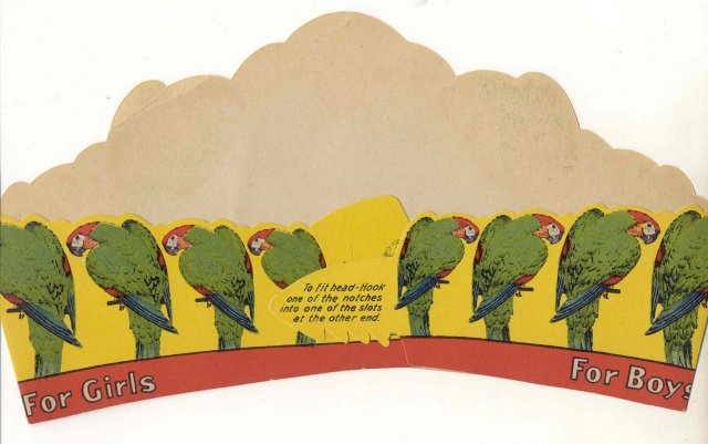 old vintage 1940s POLL PARROT ADVERTISING crown TOY
