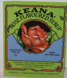 Keana Rose Syrup Label