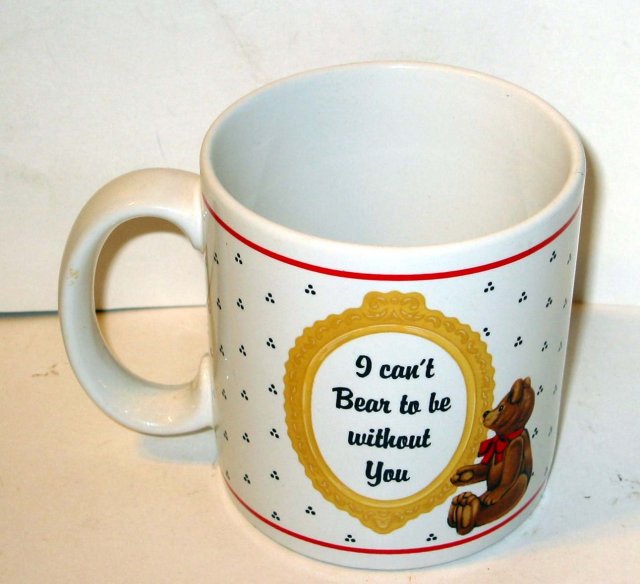 old vintage TEDDY BEAR coffee mug