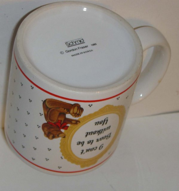 old vintage TEDDY BEAR coffee mug