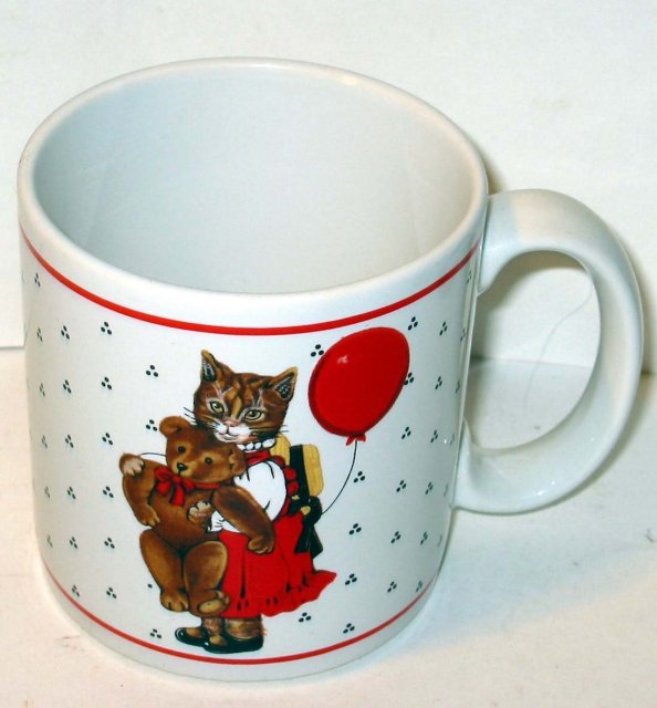 old vintage TEDDY BEAR coffee mug