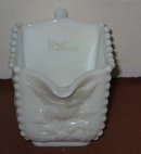 old vintage GRAPE PATTERN Milk Glass Creamer