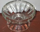4 old vintage faceted Glass Custard Cups