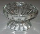 4 old vintage faceted Glass Custard Cups