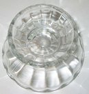 4 old vintage faceted Glass Custard Cups