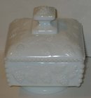 Milk Glass Lidded Candy Dish