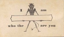 old vintage DEVIL introduction card