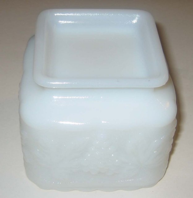 Milk Glass Grape Pedestal Dish