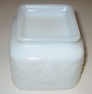 Milk Glass Grape Pedestal Dish