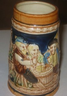 old vintage JAPAN CERAMIC GLAZED BEER STEIN