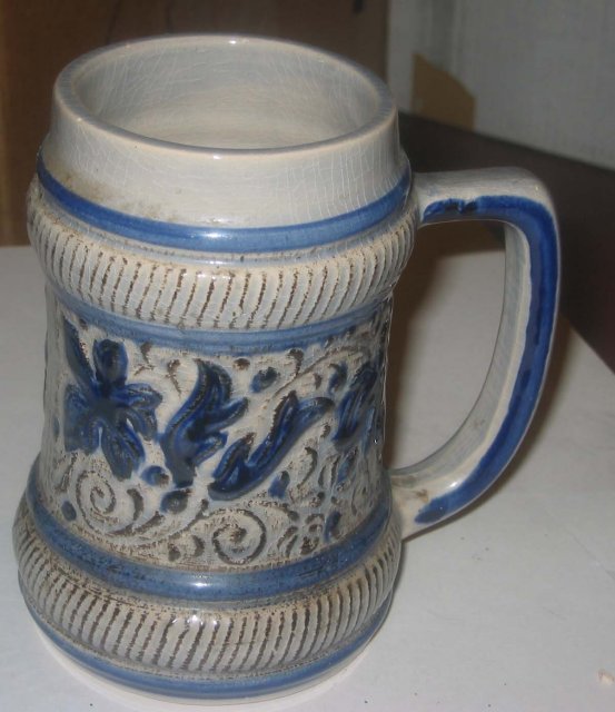 old vintage BMF BIERSEIDEL Ceramic Glazed Beer STEIN Mug