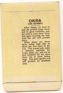 old vintage 1930s OKRA GUMBO seed pack ~ Pasadena California