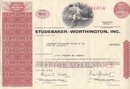 old vintage 1970 STUDEBAKER WORTHINGTON Teachers Retirement Stock Certificate