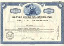 old vintage 1968 BEAVER CREEK Stock Certificate