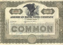 old vintage 1932 AMERICAN BANK NOTE stock certificate