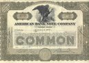 old vintage 1932 AMERICAN BANK NOTE stock certificate