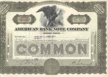 old vintage 1940 AMERICAN BANK NOTE stock certificate