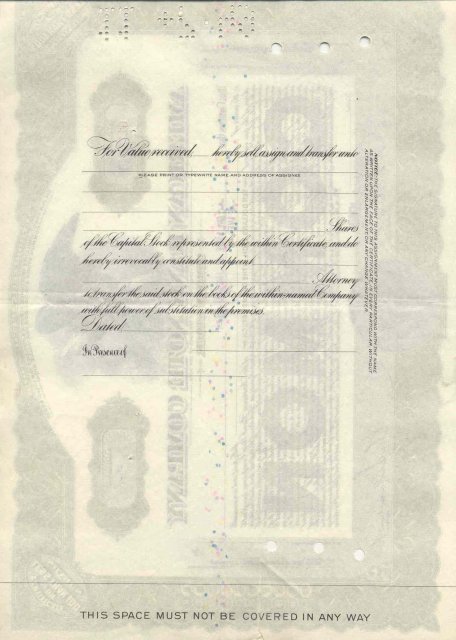 old vintage 1940 AMERICAN BANK NOTE stock certificate