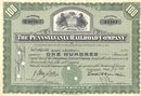 old vintage 1954 PENNSYLVANIA RAILROAD stock certificate