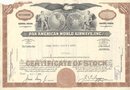 old vintage 1968 PAN AMERICAN WORLD AIRWAYS Stock Certificate