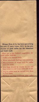 old vintage 1950s UNCLE BILL'S HOTEL COFFEE bag